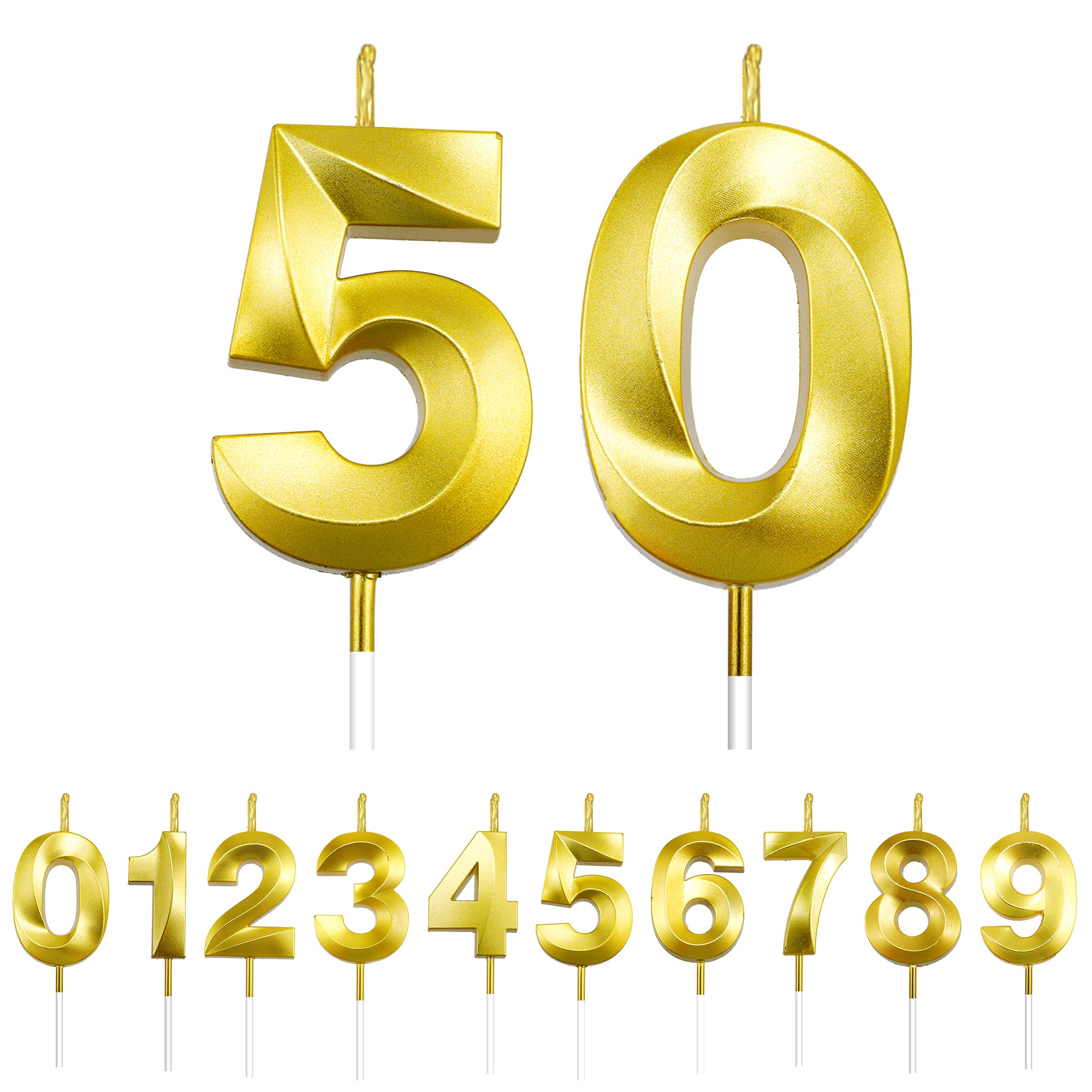 Amazon.co.jp: 50歳の誕生日キャンドル ゴールドナンバーキャンドル 50